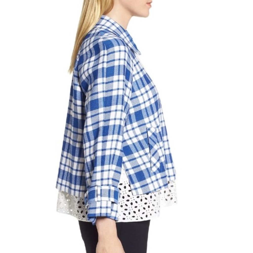 Lewit Eyelet Inset Check Jacket - Picture 2 of 10